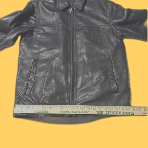 Claiborne Outerwear Men’s M Leather Lambskin RN 94468 W/polyester Lining Work - Picture 5 of 13